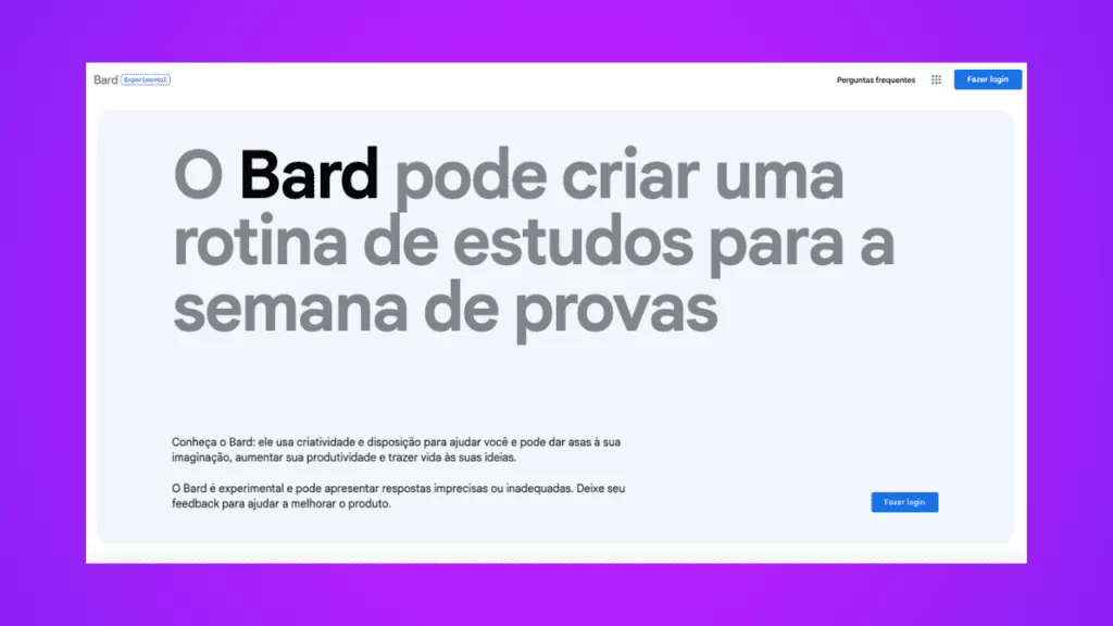 Captura-de-tela-da-pagina-inicial-do-Google-Bard-AI