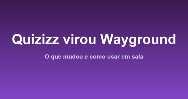 Quizizz Virou Wayground: O Que Mudou, É Grátis e Como Usar em Sala de Aula (Guia para Professores)